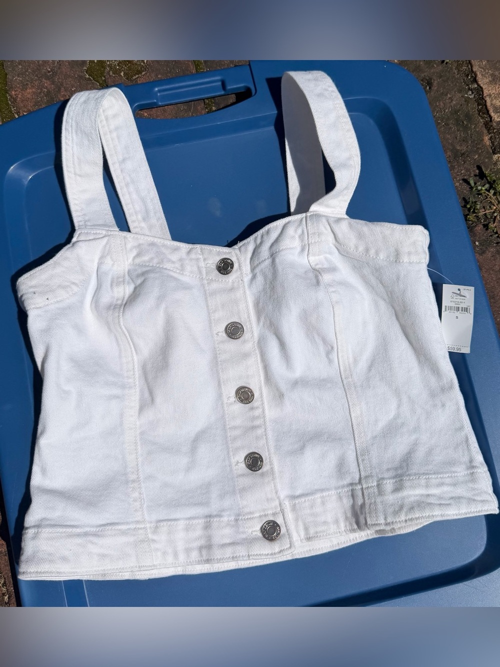 GAP— Denim button-down Tank Top